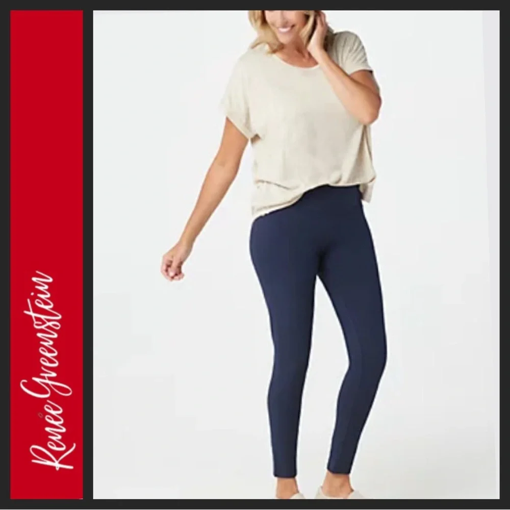 NWT Women with Control by Renee Greenstein Navy Blue Joggers - Picture 1 of 6